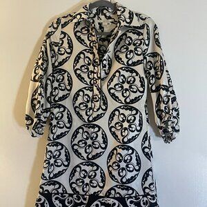 Zara Black and White Maxi Dress Size M Relaxed Office Maximalist Monochrome